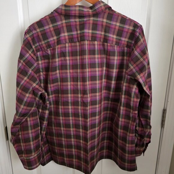 Lauren Ralph Lauren Women's Long-sleeved Button Up Plaid Cotton Shirt size 2X - Picture 2 of 7